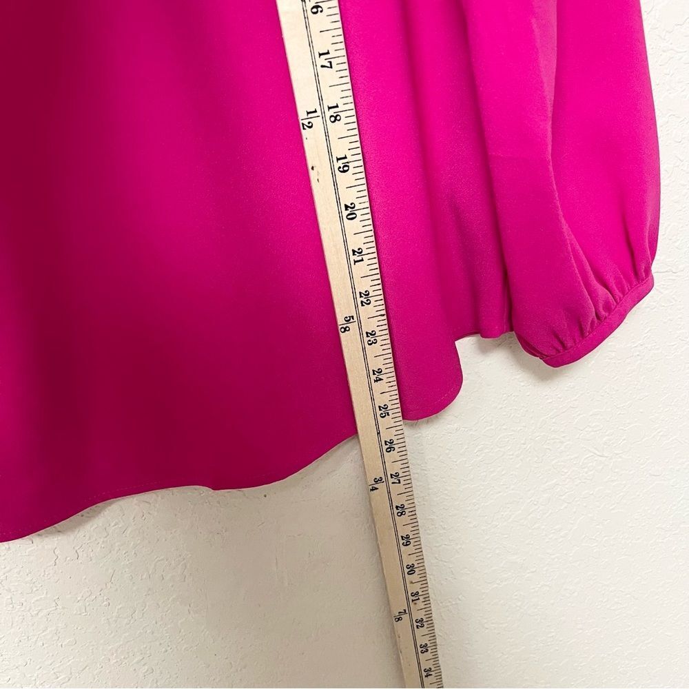 Chic Pink Ruffle Blouse - Picture 2 of 10
